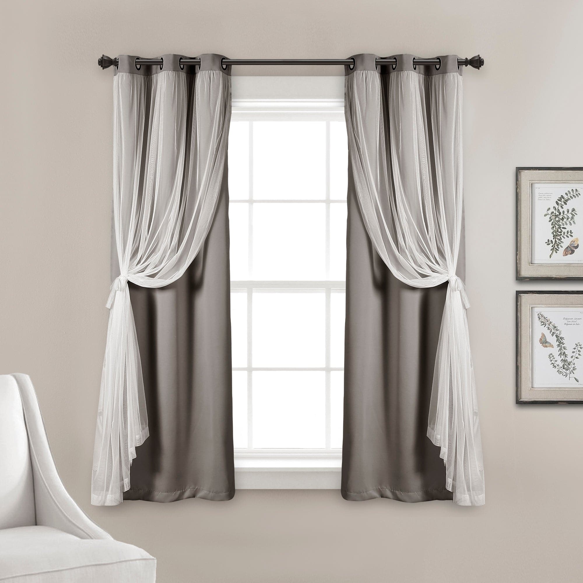 Blackout Curtains with Grommet Top & Insulated Lining - Thermal Sheer Window Panels for Bedroom, Living Room & Home Office - Energy Efficient & Noise Reducing