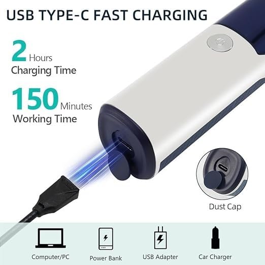 Best Electric Razor for Men - Rechargeable Wet & Dry Shaver with 3D Floating Heads, IPX7 Waterproof - Perfect for Travel, Gym & Daily Beard Grooming