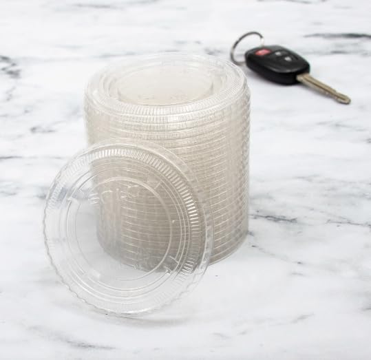 Solo PL4N Clear Plastic Portion Container Lids - 2500 Pack, Fits 3.25-5.5 oz Containers, 0.3