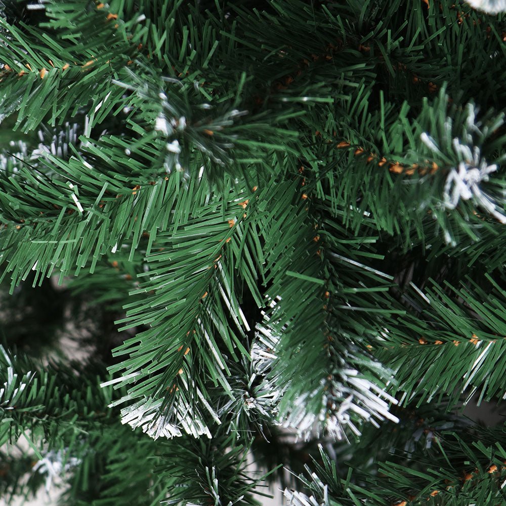2.4M Christmas Tree with 1500 Snowy Tips - Premium Xmas Tree Decorations for Home, Office & Holiday Party Decor