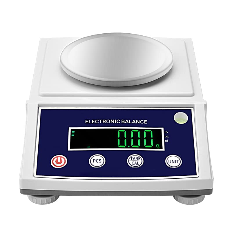High Precision Digital Lab Scale 1000g x 0.01g - Analytical Electronic Balance with RS232 Port & Windshield for Jewelry, Science & Laboratory Use - Perfect for Gold Weighing, Chemical Measurement & Precise Lab Work