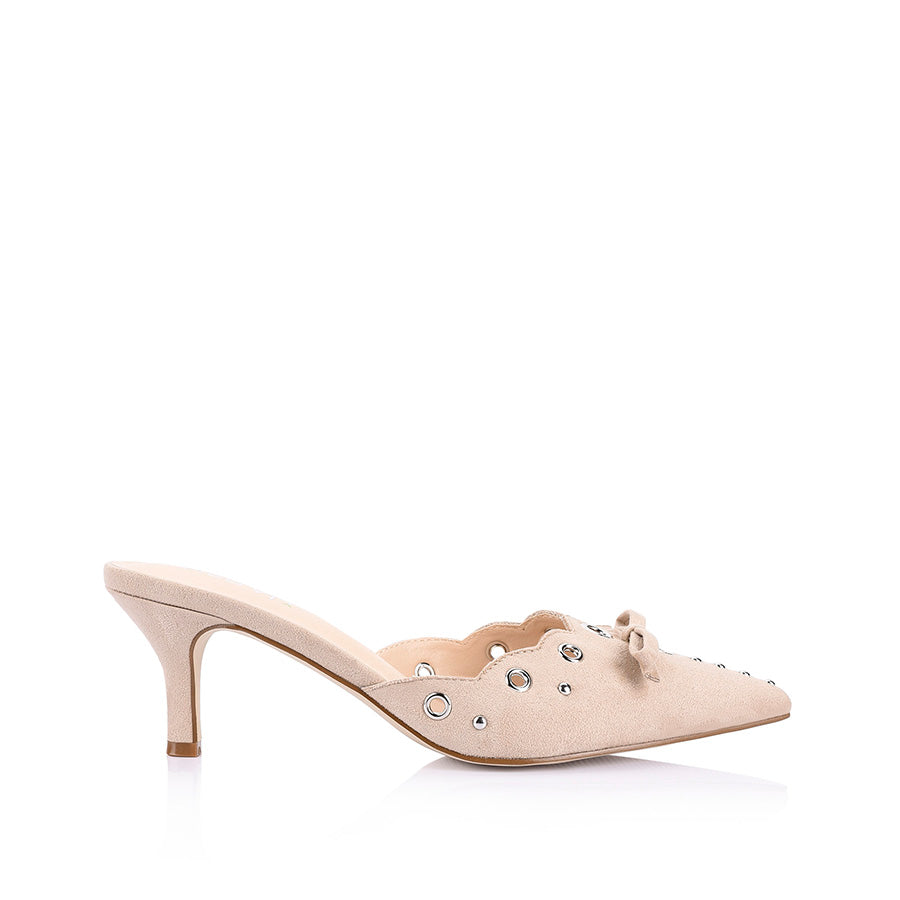 Ziggy Pointed Toe Kitten Heels - Elegant Stone Micro Heels for Women | Perfect for Office, Parties & Special Occasions