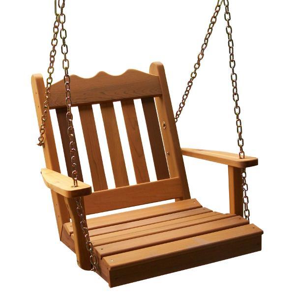 Premium A&L Cedar Royal English Porch Swing - Outdoor Garden Patio Relaxation Swing Chair for Backyard, Deck, and Porch