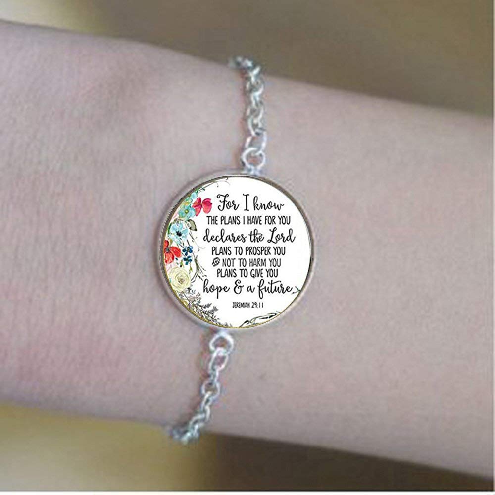 Jeremiah 29:11 Bible Verse Bracelet - 'I Know The Plans I Have for You' Inspirational Christian Jewelry for Women & Men - Perfect for Church, Daily Wear & Gift Giving