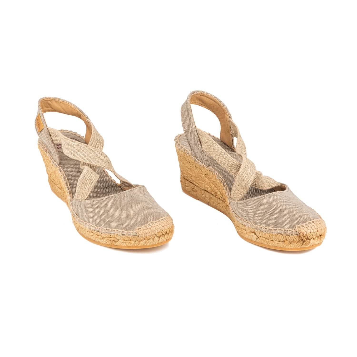 Women's Plain Canvas Wedge Espadrilles - Comfortable Summer Casual Shoes for Beach, Vacation & Everyday Wear | Saba V