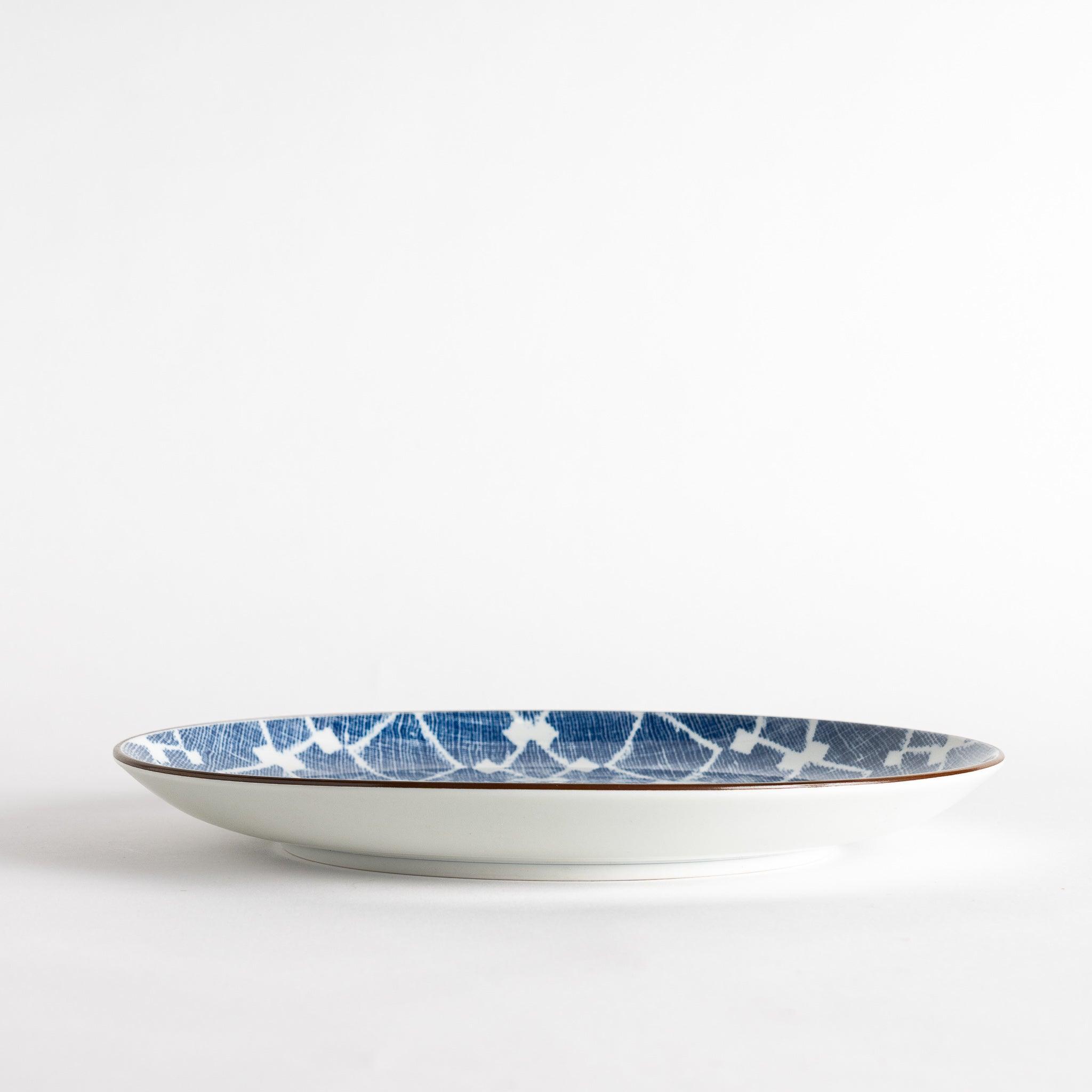 Premium Diamond Lattice Porcelain Dinner Plates - Elegant 10.5