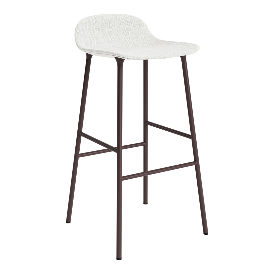 Modern Form Bar Stool with Metal Legs & Upholstered Seat - Perfect for Kitchen Islands, Home Bars & Commercial Use