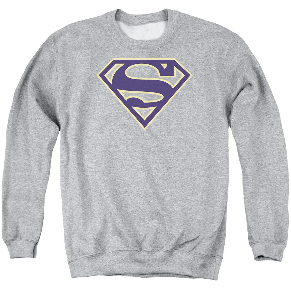 Superman Navy & Gold Shield Unisex Crewneck Sweatshirt for Men & Women | DC Comics Superhero Apparel | Casual Wear & Cosplay Costume