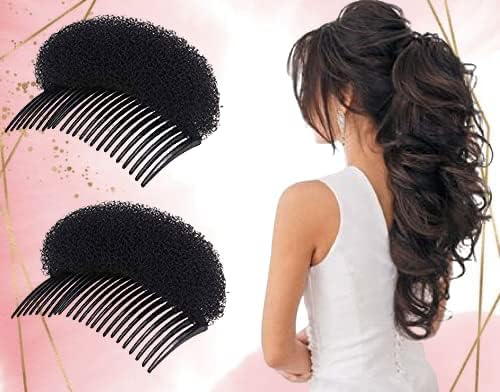Leysin 2-Piece Hair Volumizer & Puff Maker Comb Clip Set - Styling Tool for Women & Girls - Perfect for Updos, Ponytails & Volume Boost