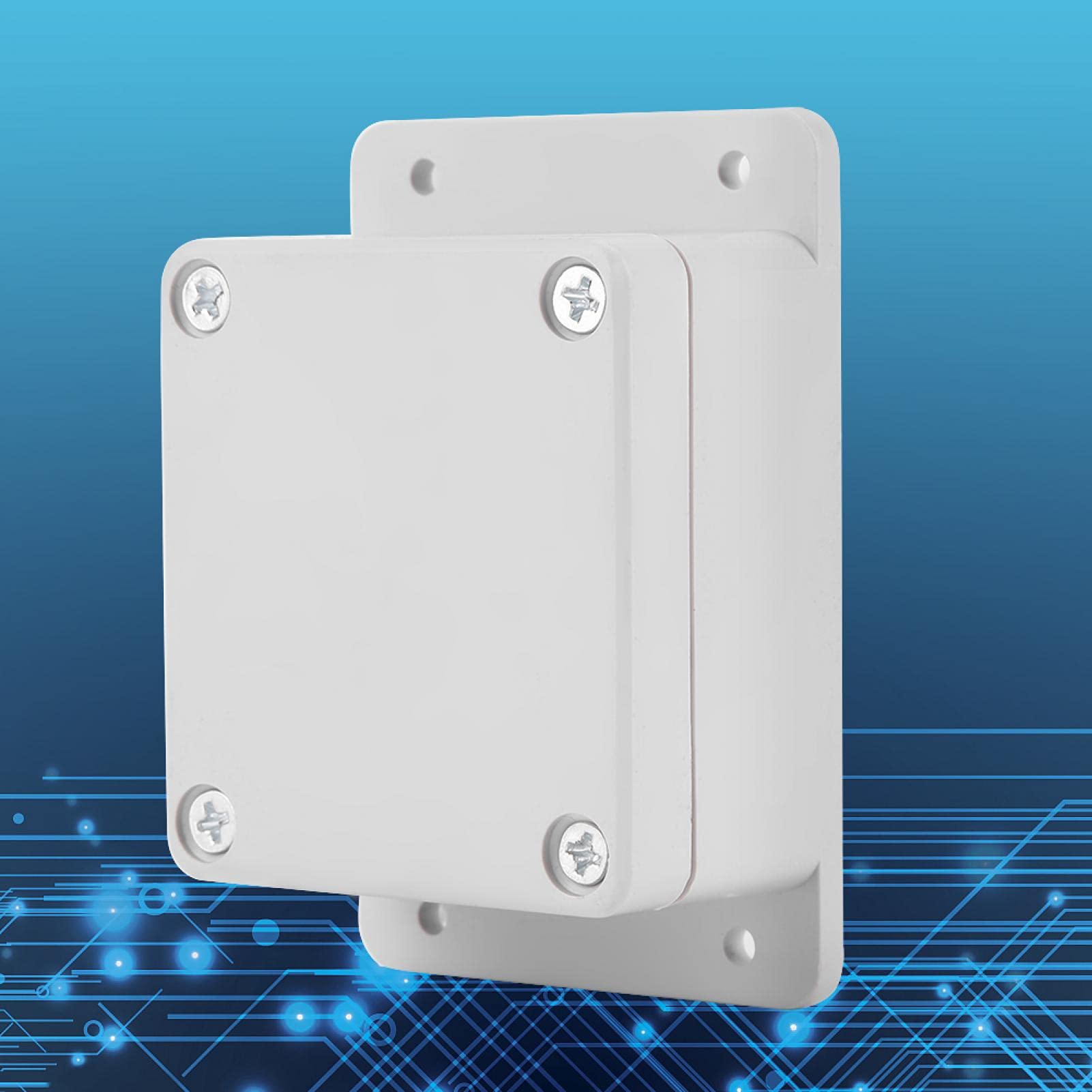 ABS Plastic IP65 Waterproof Junction Box - 115x90x55mm DIY Electrical Enclosure with Hinged Cover & Mounting Plate for Outdoor/Indoor Wiring Projects - Ideal for Home, Garden & Industrial Use