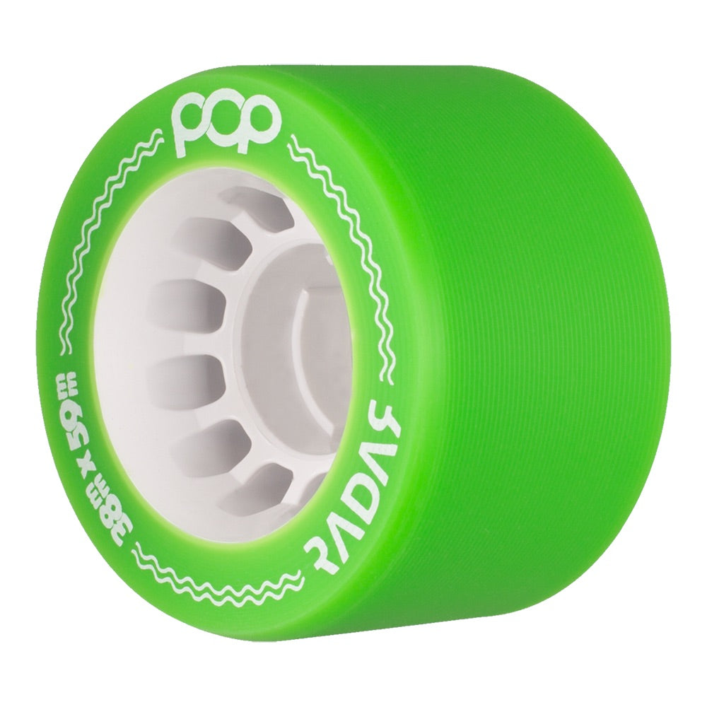 Radar Pop 59mm Quad Wheels - 4 Pack Set for Skateboards, Longboards & Roller Skates - High-Performance Wheels for Smooth Riding & Tricks