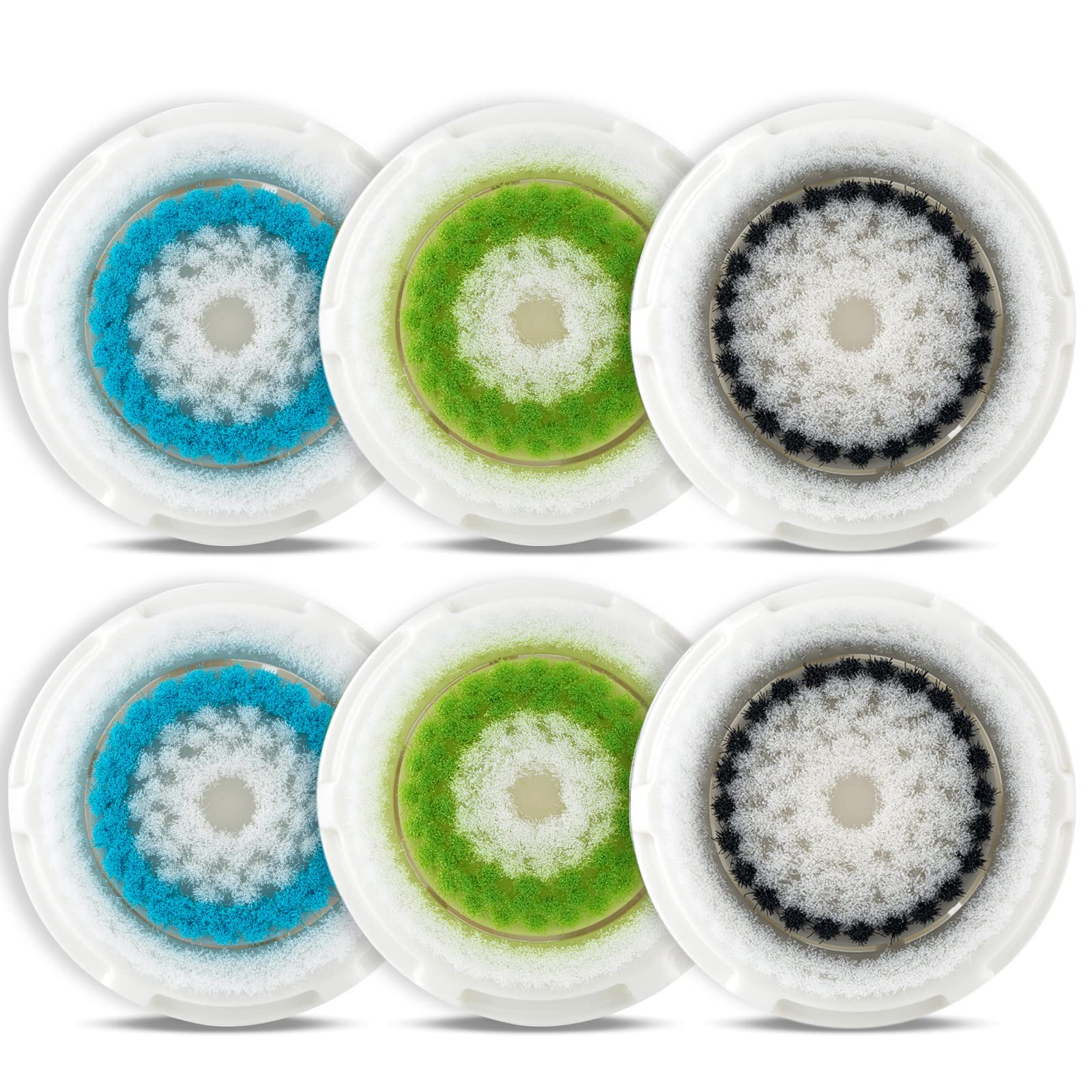 TOPyoth Replacement Facial Brush Heads - Sensitive & Exfoliating, 6-Pack for Acne Care & Deep Cleansing