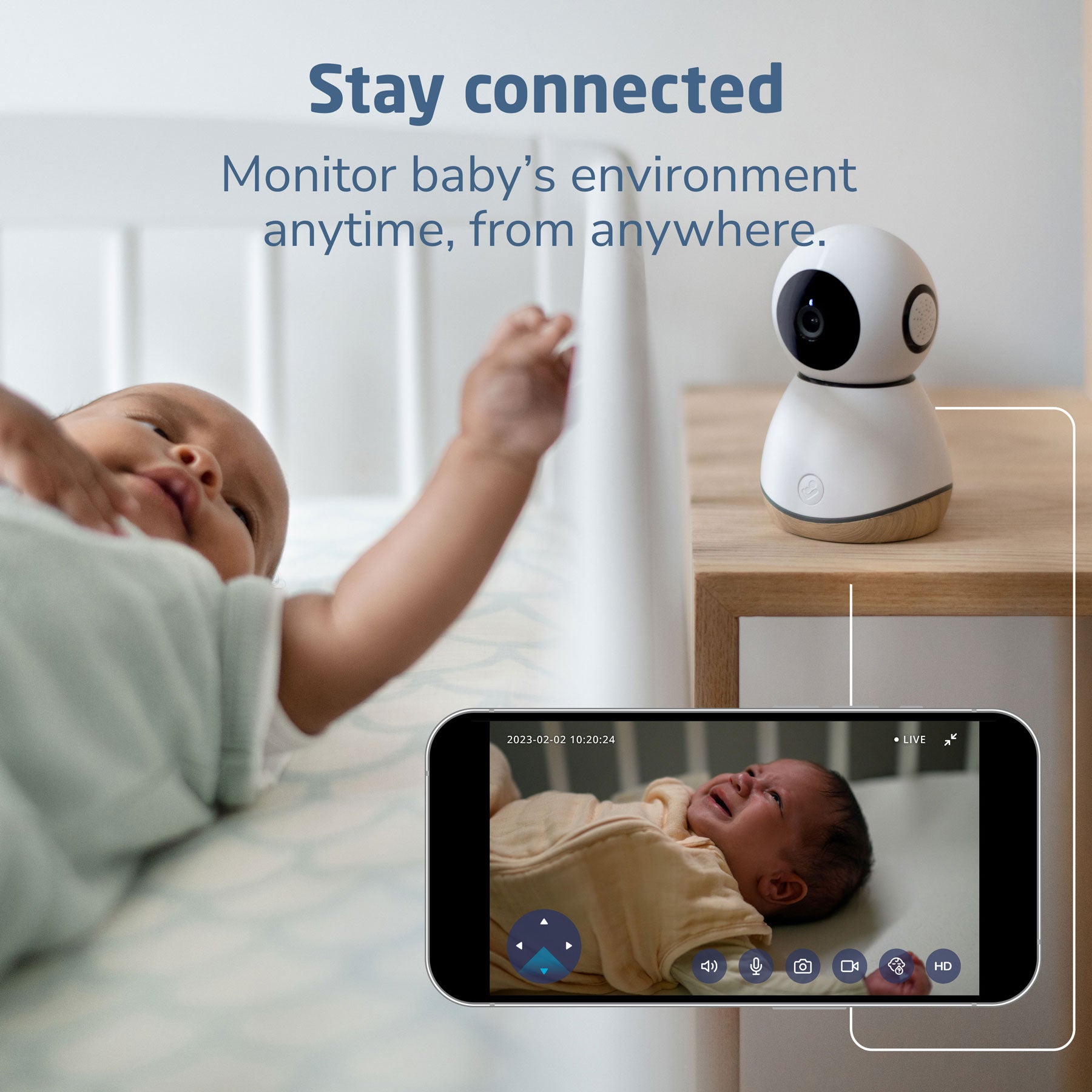 Maxi Cosi See Pro Baby Monitor with HD Video, Night Vision & Two-Way Audio - Ideal for Nursery, Travel & Home Use