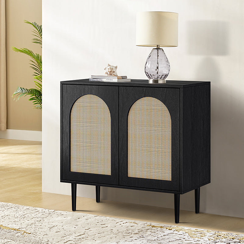 Norbert 32 Inch Tall 2 Door Accent Cabinet - Modern Storage Cabinet for Living Room, Bedroom, or Entryway - Perfect for Organizing Books, Decor & Essentials