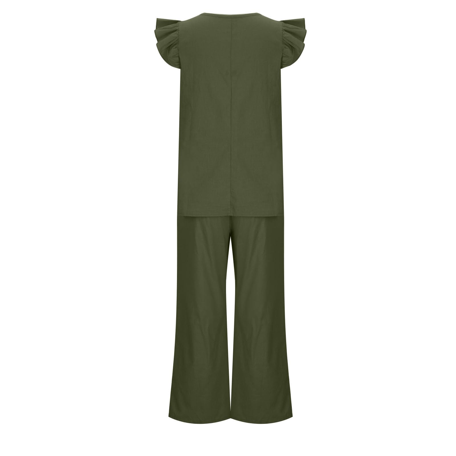 Oelaio Women's 2-Piece Lounge Set - Soft Cotton Casual Pajama Suits & Matching Pants for Fall - Plus Size Comfort Wear for Home, Sleep & Relaxation