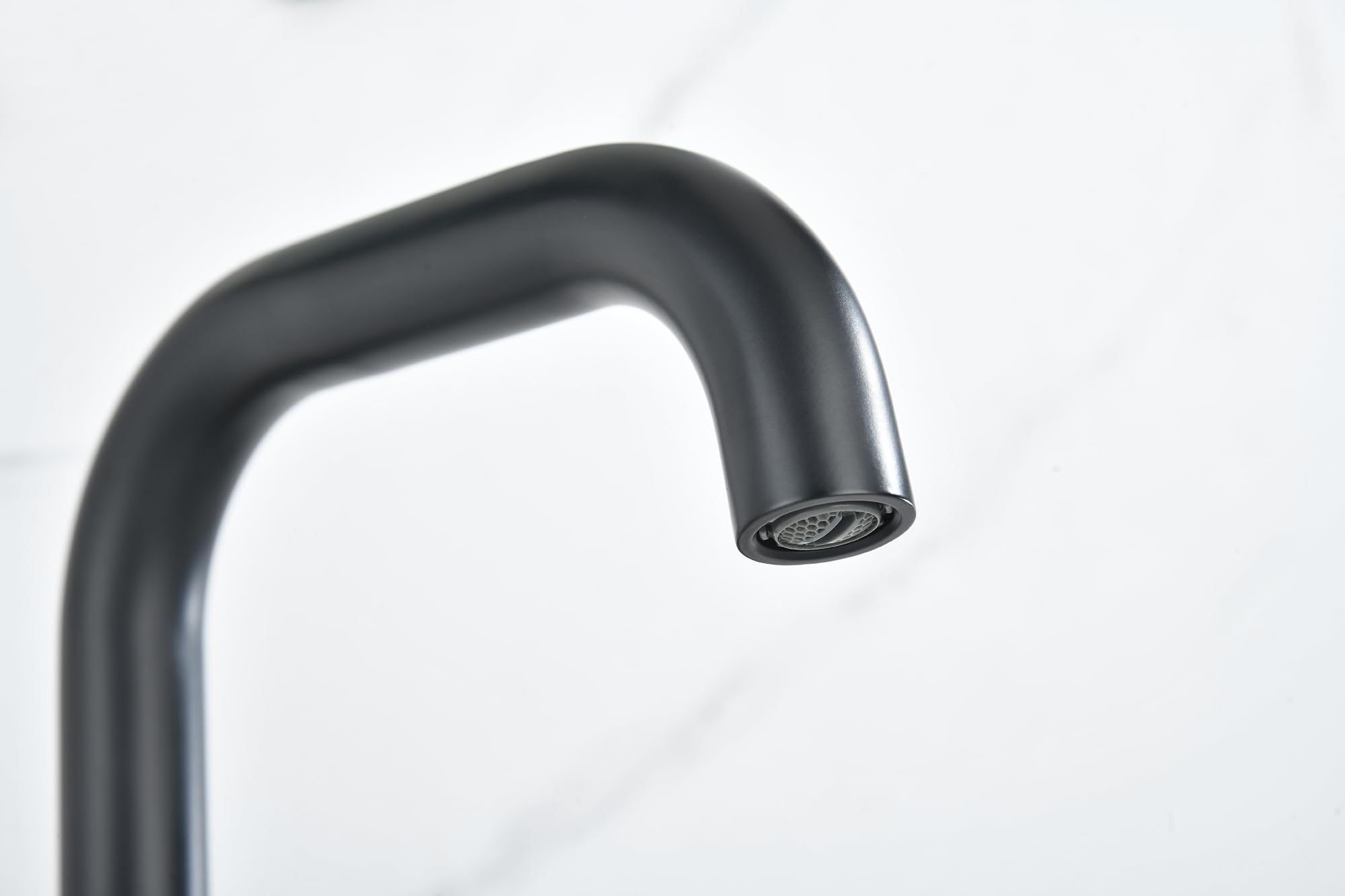 8 Inch Matte Black Two-Handle Widespread Bathroom Sink Faucet with Push-Up Pop-Up Drain - DF-1309CCH-MT | Perfect for Modern Bathroom Vanities & Powder Rooms