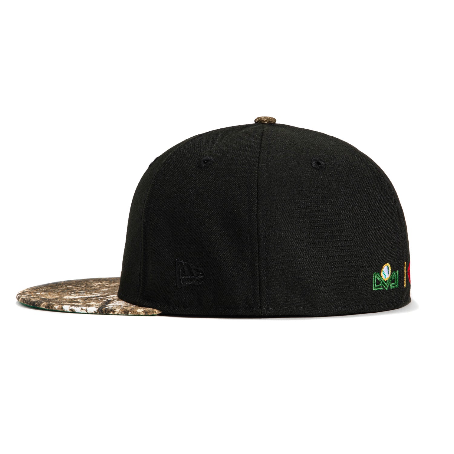 New Era 59Fifty Yaquis de Obregon Mexico Flag Patch Snapback Hat - Black & RealTree Camo Baseball Cap for Men - Perfect for Sports, Casual Wear & Fan Collections