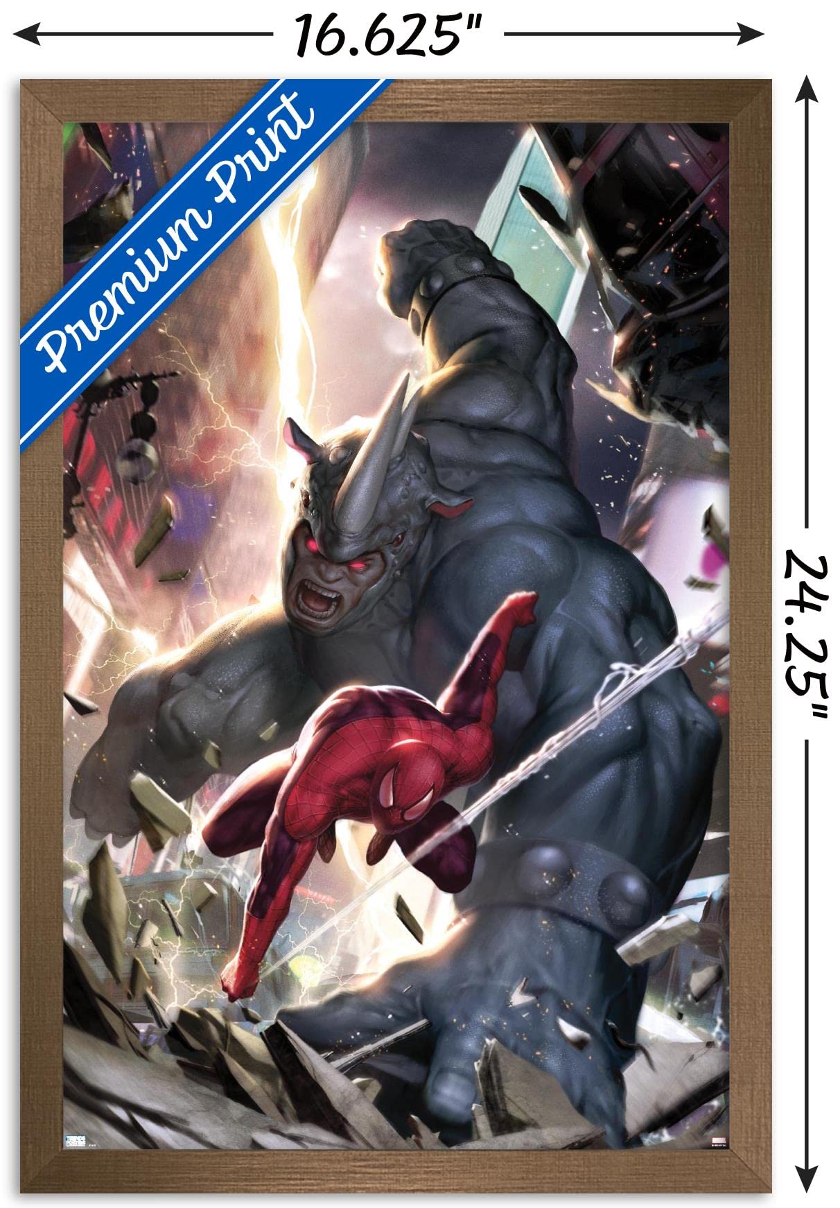 Marvel Comics Spider-Man vs Rhino & X-23 Wall Poster - 22.4
