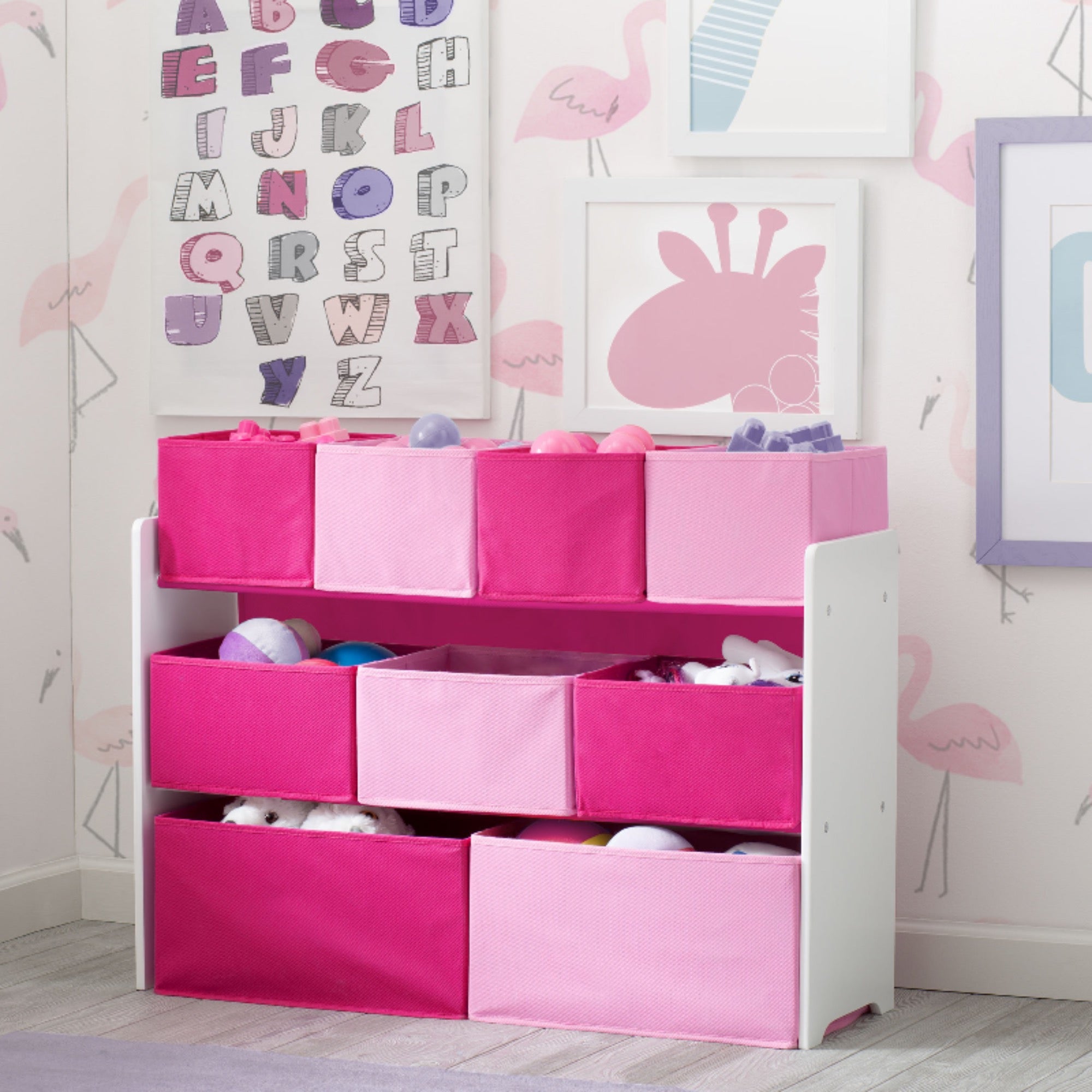 Deluxe Multi Bin Toy Organizer with Storage Bins - Kids Room Organization Solution for Toys, Books & Crafts - Perfect for Playrooms, Daycares & Home Storage