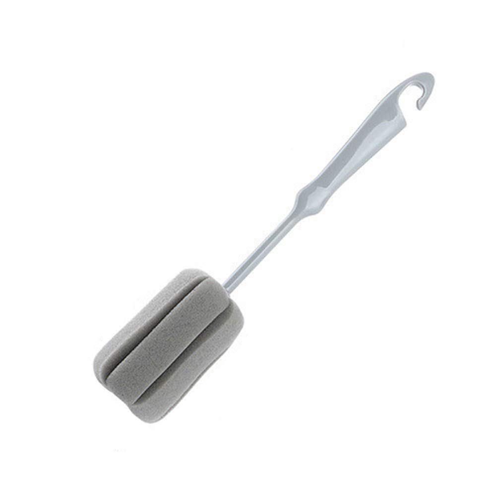 Long Handle Sponge Cleaning Brush for Wine Glasses, Bottles, Coffee Mugs & Kitchenware - Durable Cup Brush for Tea Pots, Milk Cups & Glass Cleaning (Perfect for Bar, Restaurant & Home Kitchen Use)