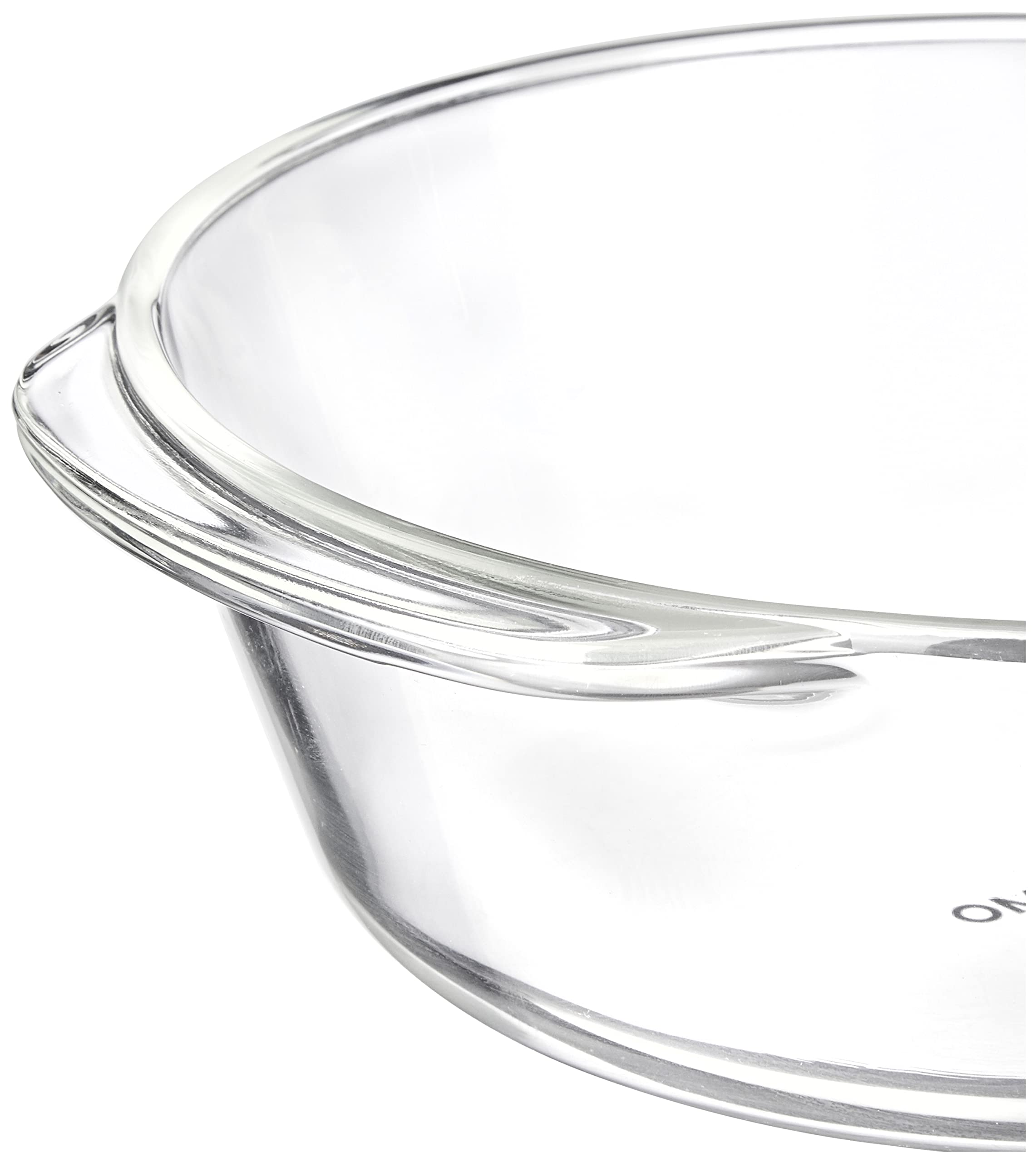 Solimo Borosilicate Glass Casserole & Serving Bowl with Lid - 2L (2000ml) Oven & Microwave Safe Deep Round Dish for Baking, Cooking & Food Storage | Perfect for Casseroles, Soups, Meal Prep & Entertaining