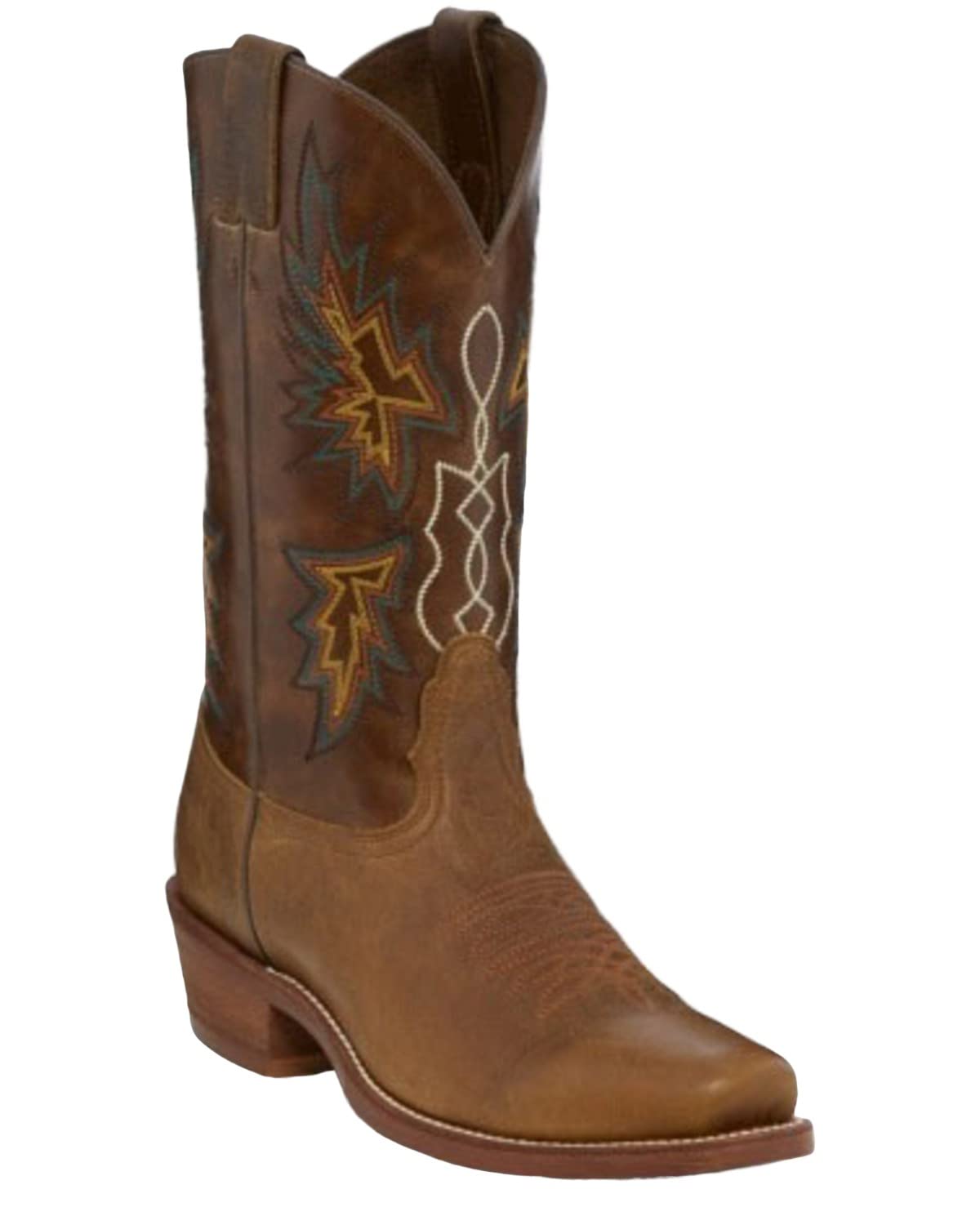 Nocona Men's Deputy Square Toe Brown Cowboy Boots - Western Work & Casual Wear for Ranchers & Outdoor Enthusiasts