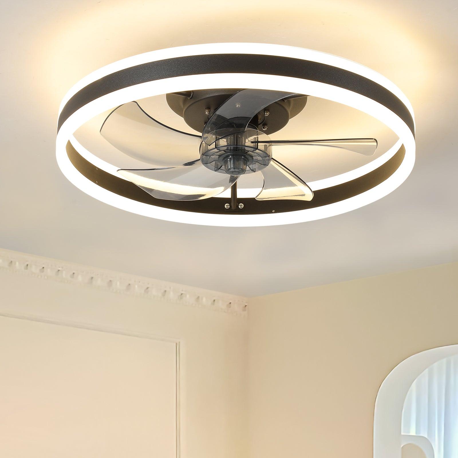 Dimmable LED Ceiling Fan with Lights - Energy Efficient Modern Ceiling Fan for Bedroom, Living Room & Outdoor Use