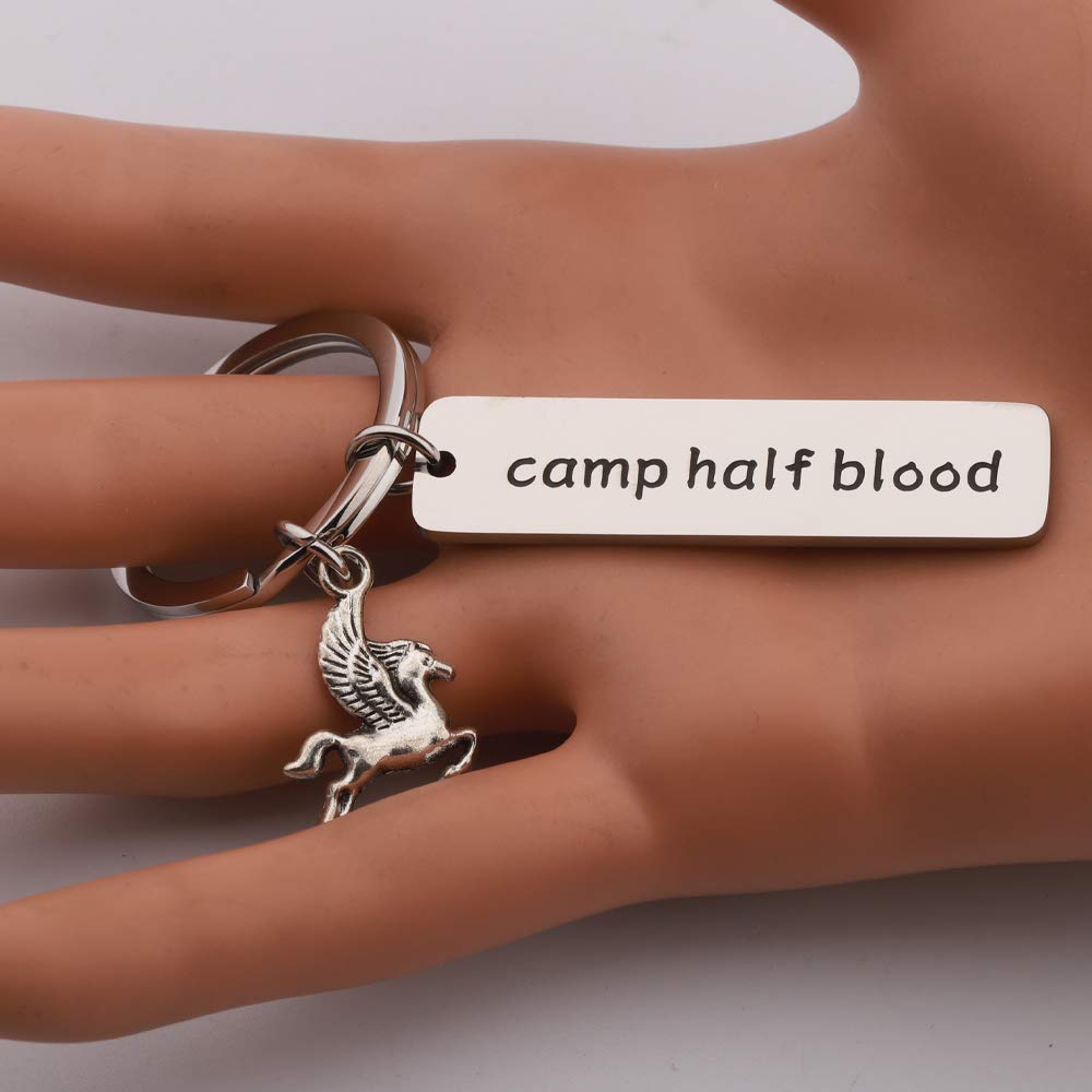 Camp Half Blood Bracelet & Keychain Set - Percy Jackson Inspired Horse Charm Jewelry - Perfect Gift for Fans of Mythology & Movies - Great for Cosplay, Collecting, and Daily Wear