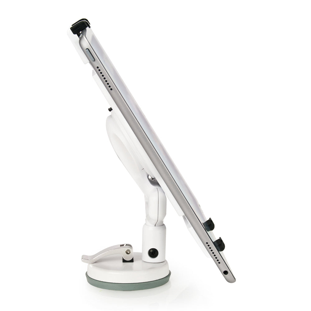 Universal Tablet Holder with Suction Mount Stand - Adjustable Phone & iPad Stand for Desk, Car, Kitchen - Perfect for Watching Videos, Video Calls & Hands-Free Use