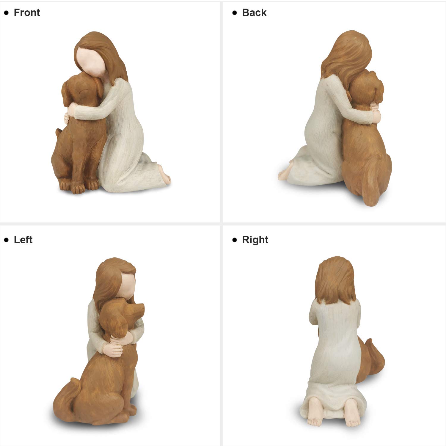 Angel Dog Figurine - Memorial Gift for Dog Lovers, Friendship Angel Statue for Pet Loss Comfort | Home Decor, Shelf Display, Sympathy Gift for Dog Owners