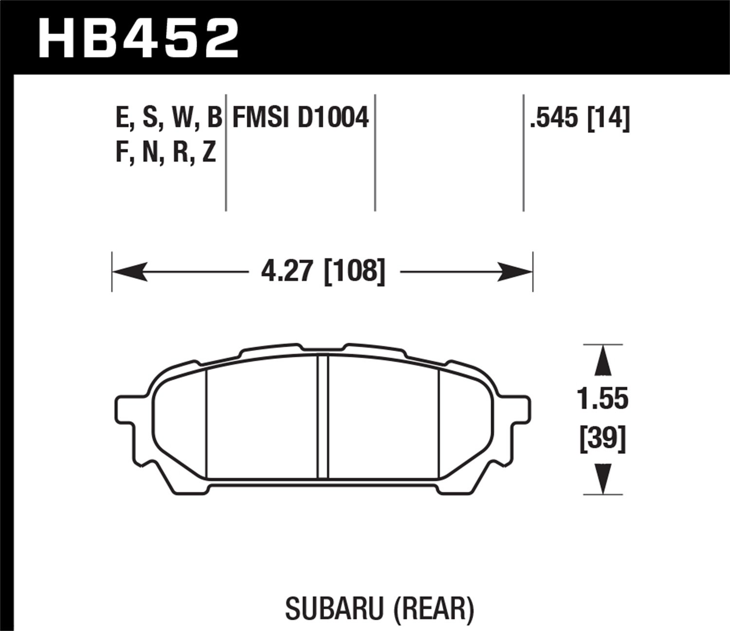 HB452B.545 HPS 5.0 High Performance Street Brake Pads for Cars & Trucks - Perfect for Daily Driving, Commuting & City Stop-and-Go Traffic