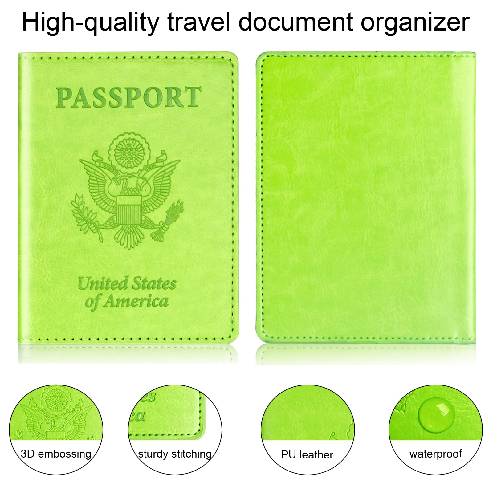 Colorful Passport Holder for Travel - Cruise Essentials for Family & Couples