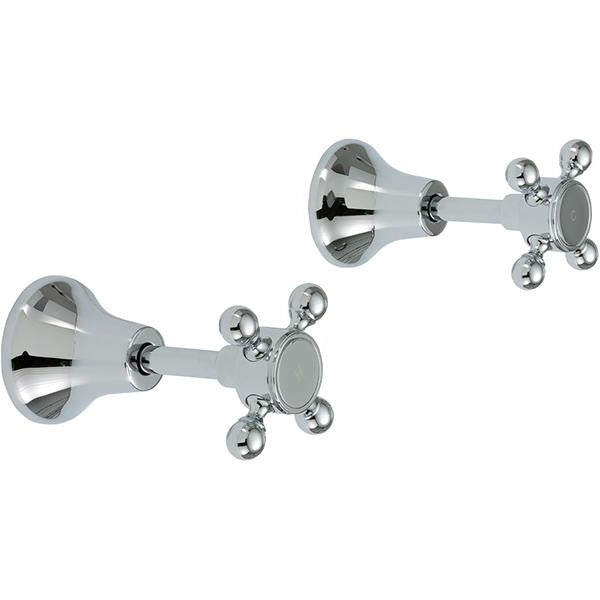 Fienza 336104 Lillian Chrome Wall Top Assemblies - Modern Bathroom Faucet for Vanity Sink, Perfect for Home Renovation & Bathroom Upgrade