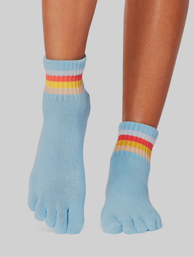 ToeSox Melody Full Toe Non-Slip Yoga Socks for Women - Grip Sole Dance Socks for Pilates, Barre & Hot Yoga - Breathable Cotton Workout Socks for Studio & Home Fitness