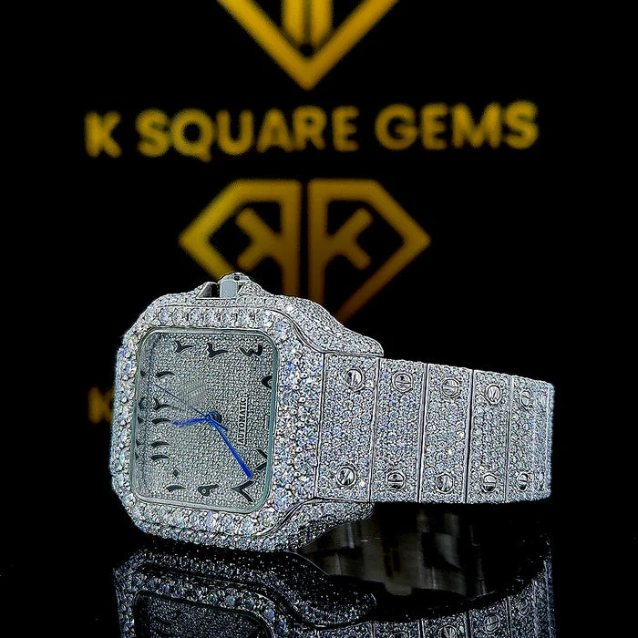 Luxury Moissanite Iced Out Watch for Men - Swiss Automatic Movement - Perfect for Formal Events & Special Occasions