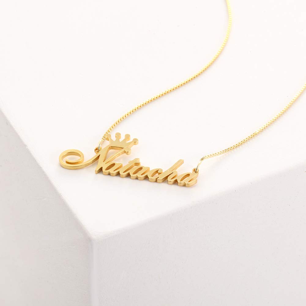 Personalized Name Necklace for Women - Custom Engraved Pendant Jewelry Gift for Best Friends, Mom, Girlfriend | Birthday, Anniversary, Valentine's Day Gift Idea