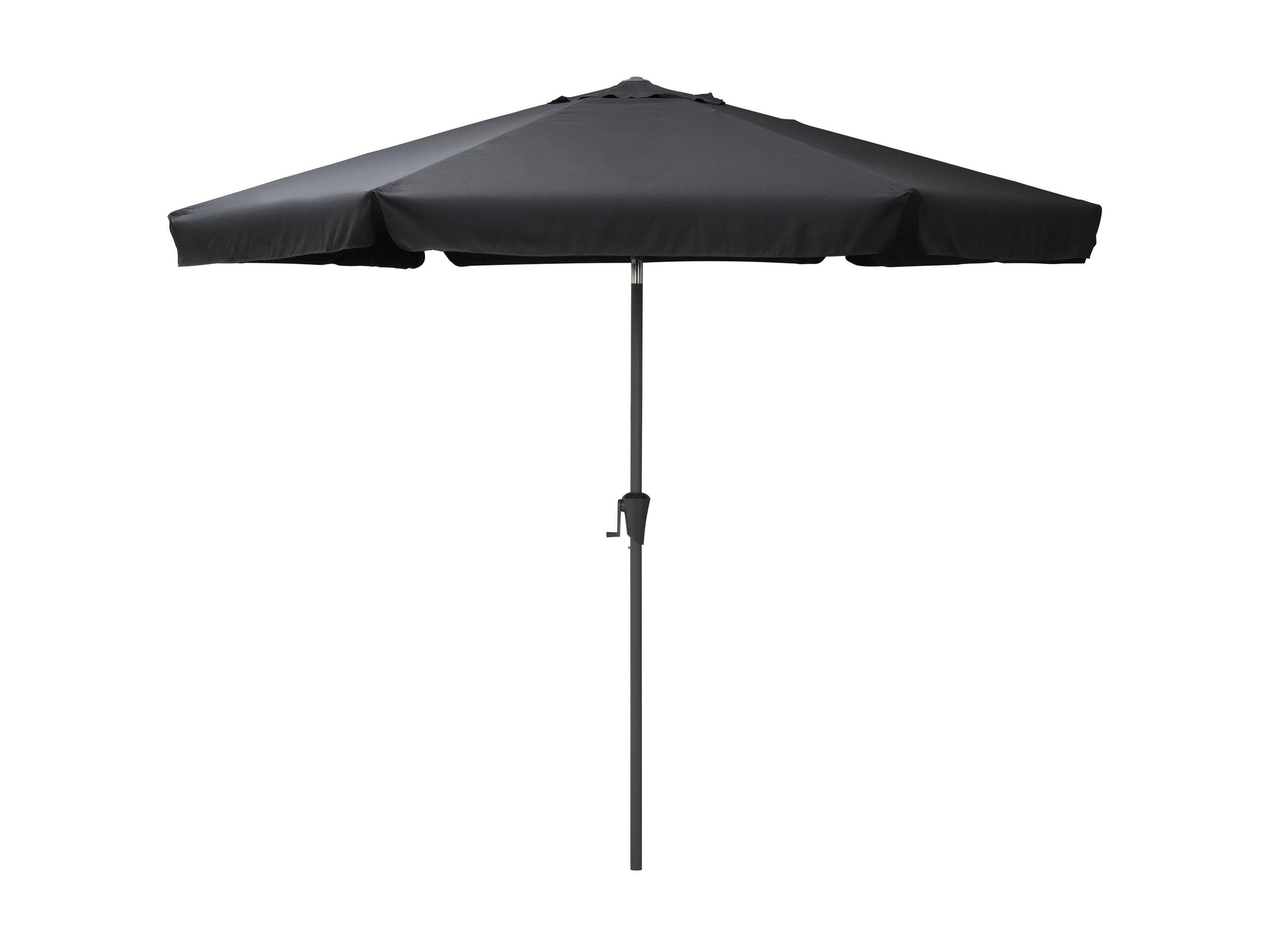 10ft Round Black Patio Umbrella - Outdoor Sun Shade for Garden, Poolside, Deck, and Backyard - UV Protection & Water Resistant