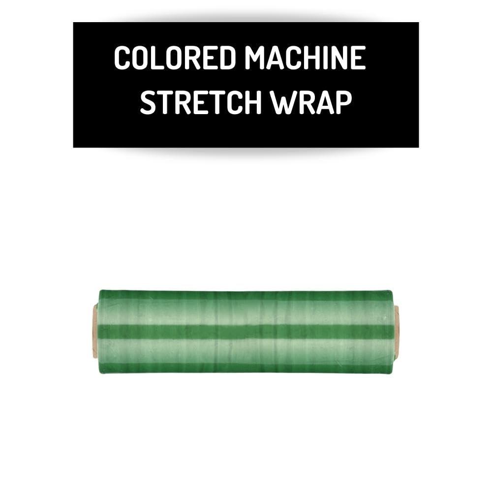 MMBM Green Stretch Wrap - 20 Inch x 5000 Feet, 80 Gauge Plastic Cling Film Roll (1 Pack) for Pallet Wrapping & Color Coding | Heavy-Duty Industrial Packaging, Warehouse & Shipping Supplies