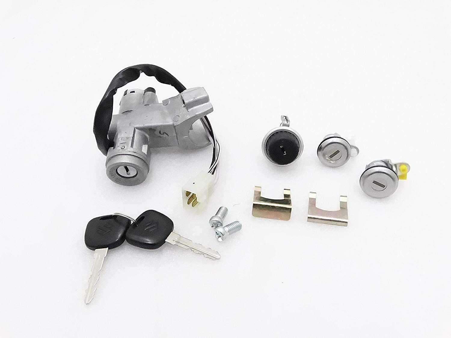Royal Crusaders Suzuki SJ Ignition Switch, Steering Column & Door Glove Box Lock Set - Compatible with Samurai & Sierra Models - Perfect for Off-Road Vehicle Restoration & Security Upgrade