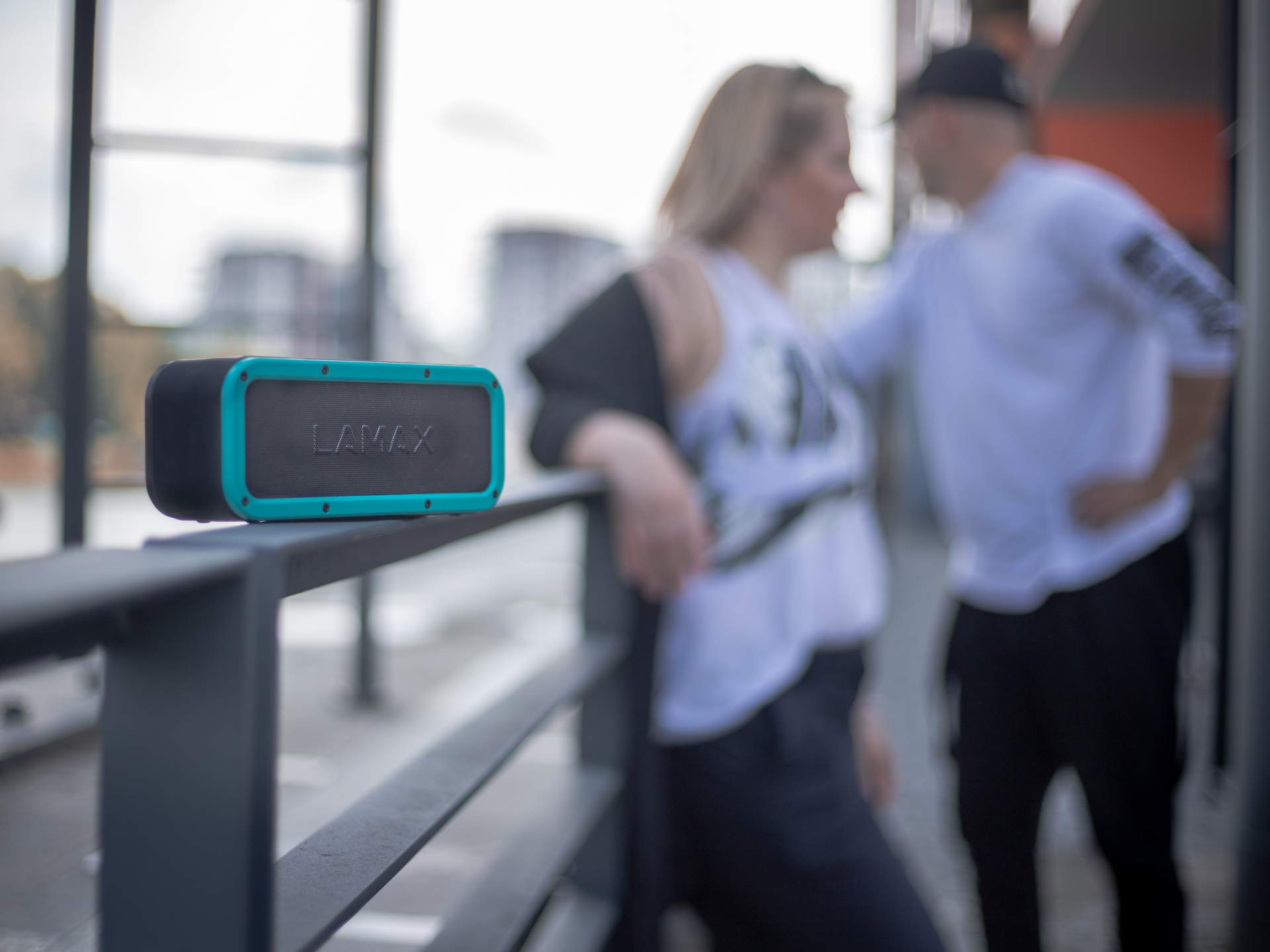 LAMAX Storm1 40W Portable Bluetooth Speaker 5.0 - IP67 Waterproof, 15H Playtime, USB-C/NFC, 3.5mm Jack, microSD, TWS - Perfect for Outdoor Adventures, Pool Parties & Home Entertainment