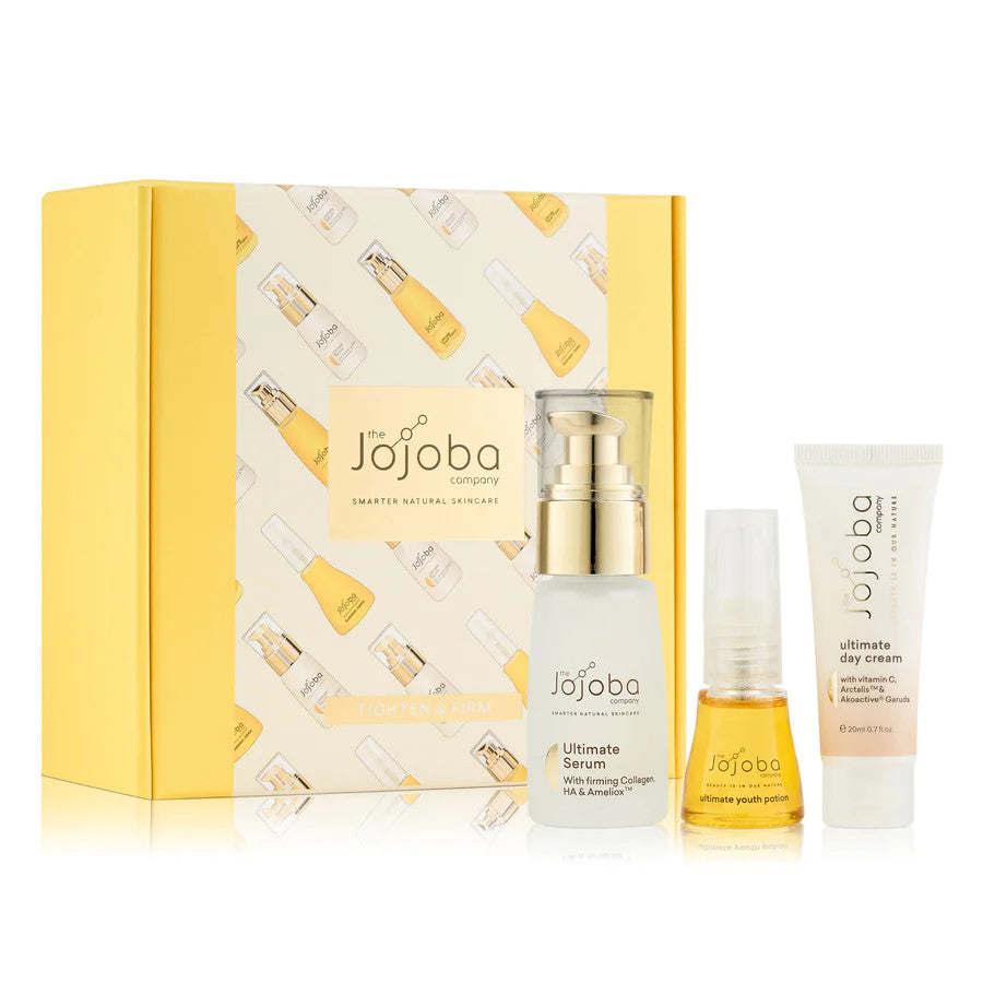 The Jojoba Company – Tighten & Firm Holiday Gift Set for Women | Anti-Aging Skincare Set with Natural Jojoba Oil | Perfect Christmas & Birthday Gift for Her | Spa Night & Self-Care Essential