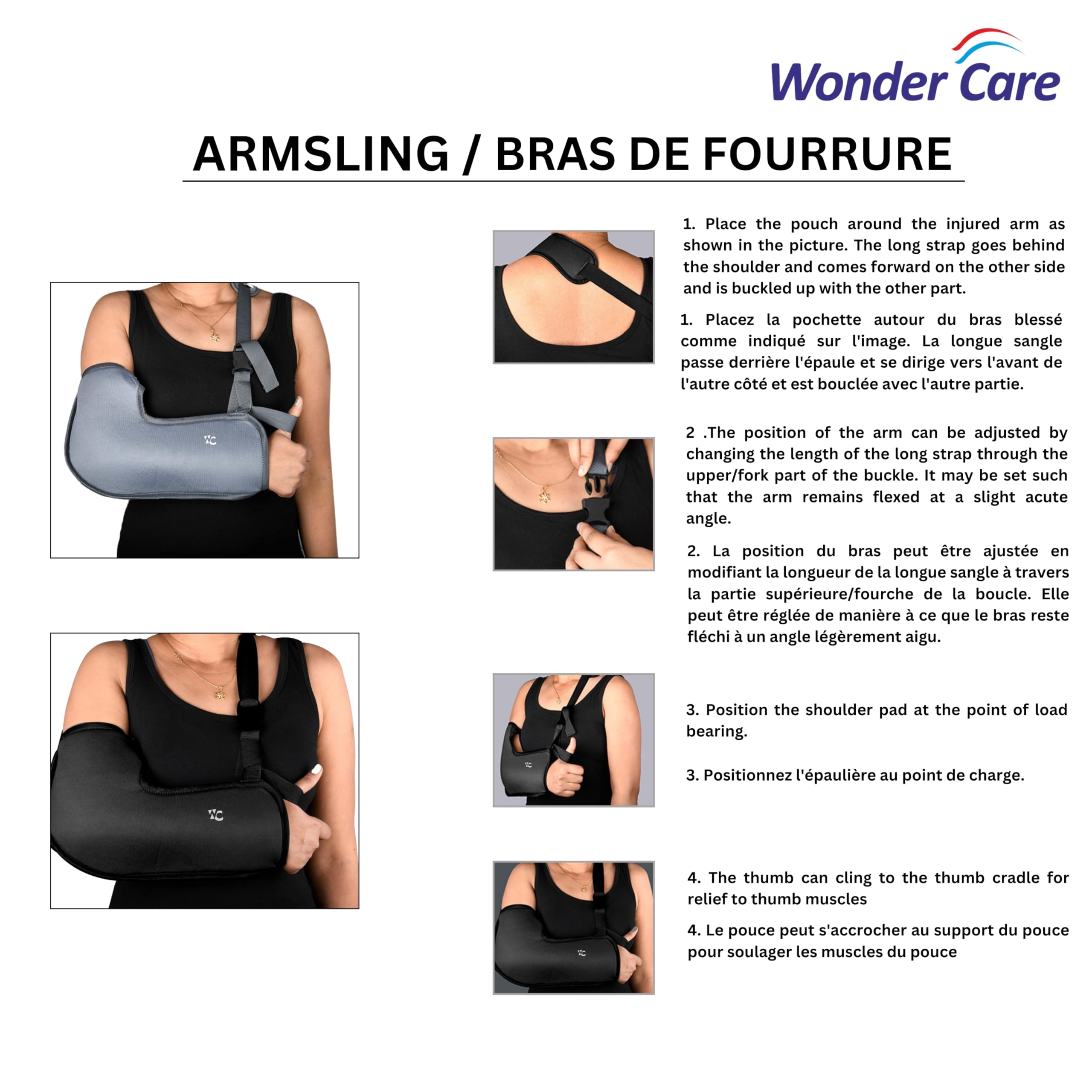 Breathable Adjustable Arm Sling for Men & Women - Comfortable Wrist, Elbow & Rotator Cuff Support - Ideal for Shoulder Injuries, Post-Surgery Recovery & Daily Arm Support