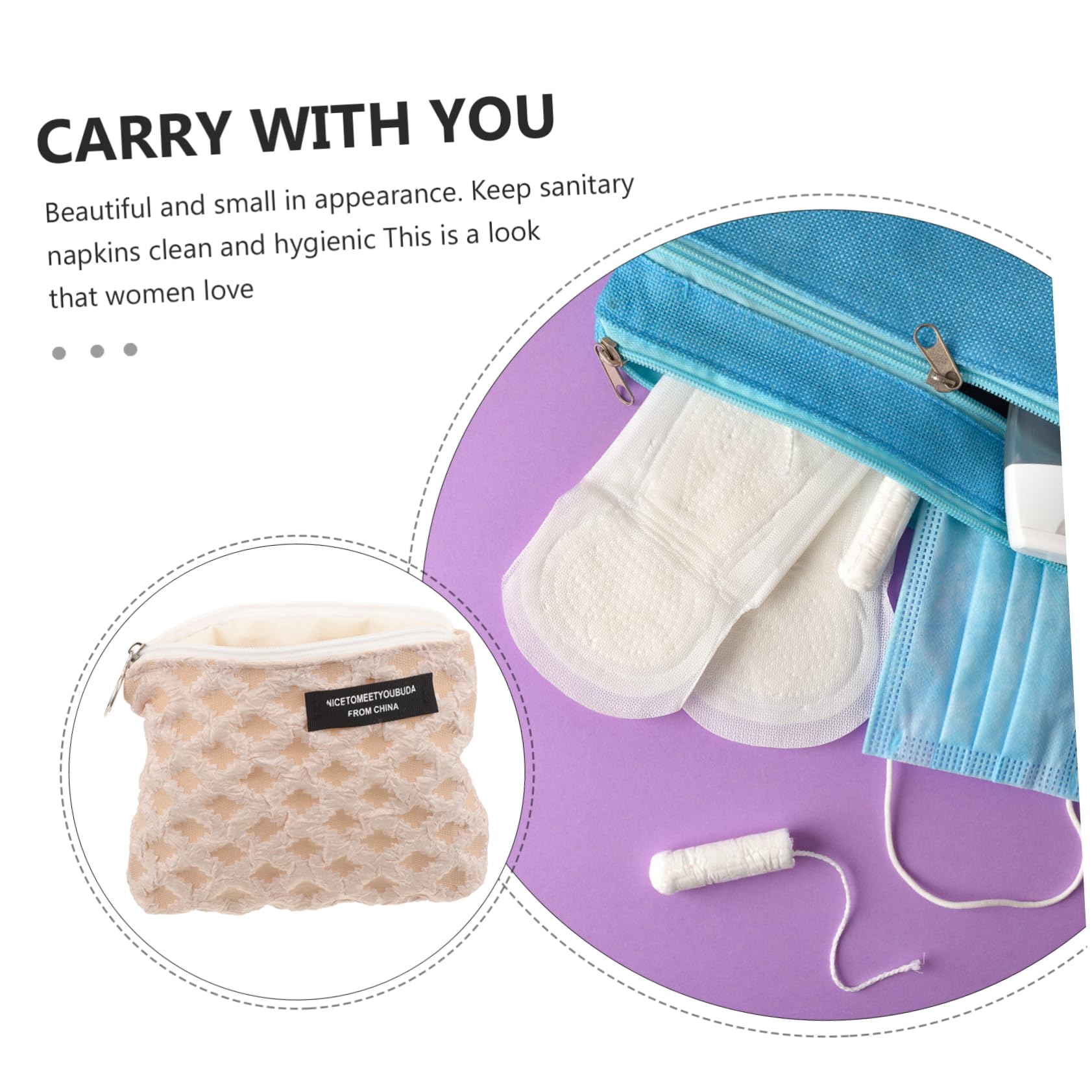 LALAFINA Multifunctional Travel Organizer Bag - Storage Pouch for Towels, Coins, Small Items & Accessories - Perfect for Travel, Home, Office & Daily Use