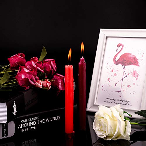 Boao 10-Pack Low Temperature Dripping Candles - Romantic Wax Candles for Wedding, Valentine's Day, Anniversary & Home Decor (Red, White, Blue, Purple, Black) - Perfect for Romantic Dinners, Spa Nights & Candlelit Baths