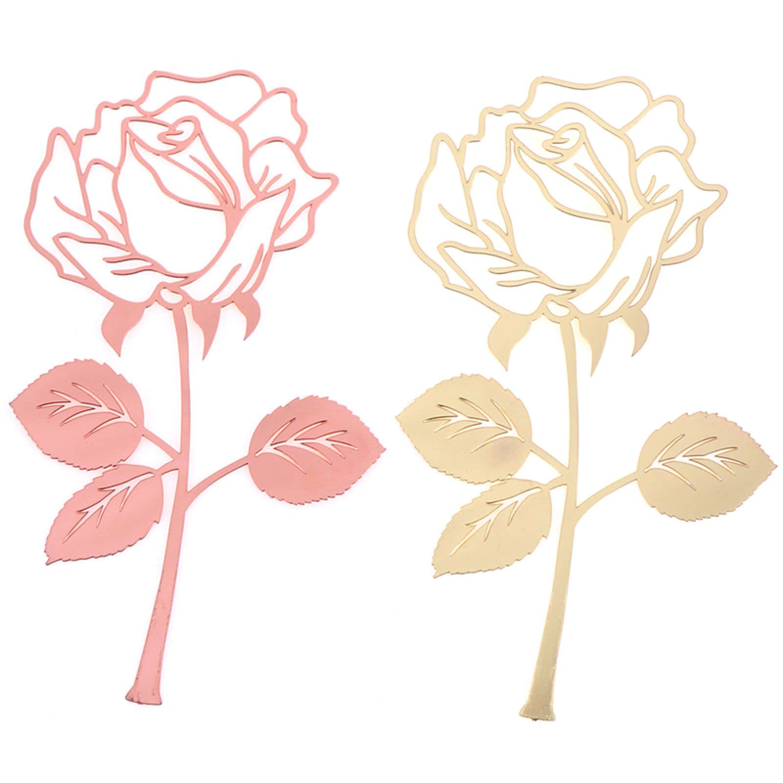 Elegant Rose Metal Bookmark Set - 2 Pack Hollow Design for Book Lovers, Women & Men - Perfect Gift for Writers & Readers - Ideal for Novels, Journals & Reading Accessories