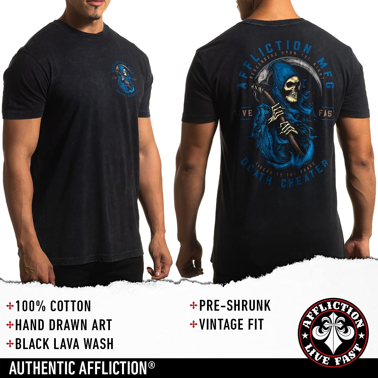 Affliction Men's T-Shirts - Core Classic Graphic Tees for Casual Wear & Street Style | Gym, Outdoors, Daily Comfort