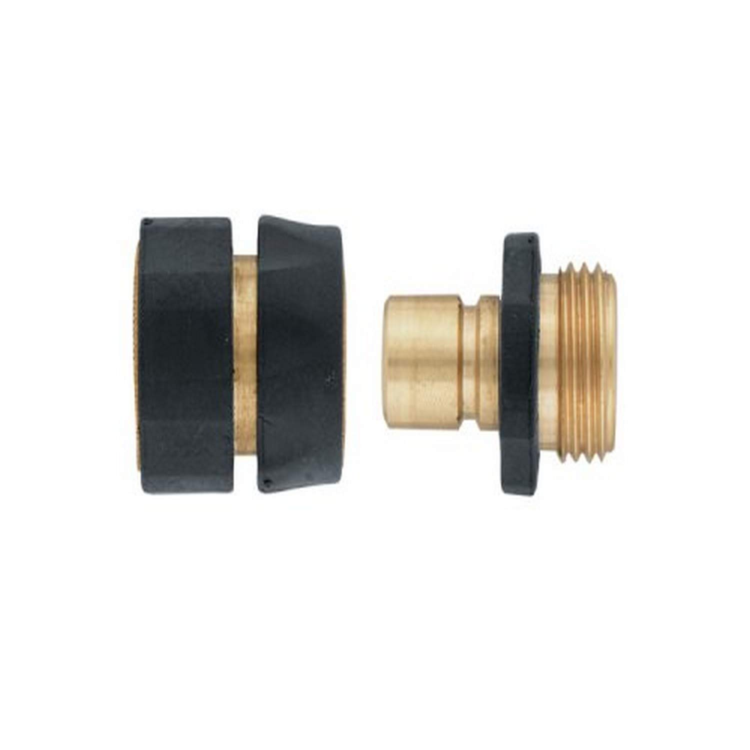 Orbit 58285 Brass Hose Shut-Off Valve with Quick Connect - Heavy Duty Outdoor Water Faucet Adapter for Garden, Lawn, and Irrigation Systems