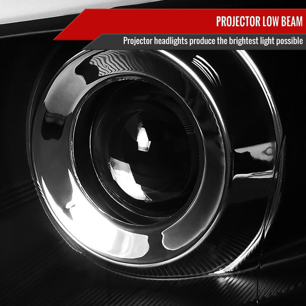 2008-2014 Subaru Impreza WRX & 2008-2011 Outback Sport LED Projector Headlights - Matte Black Housing with Clear Lens - High Performance Headlight Set for Night Driving & Off-Road Adventures