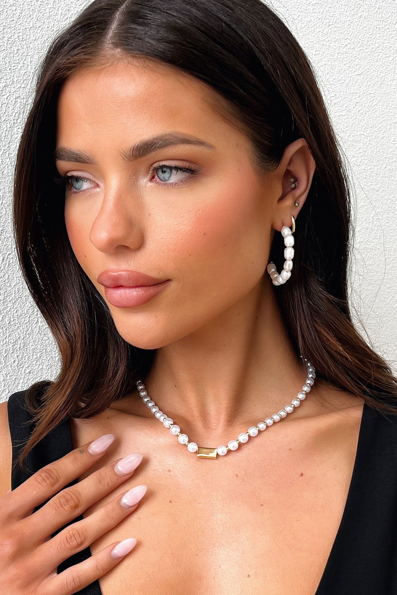 Elegant Haven Pearl Necklace in Gold - Perfect for Weddings, Parties & Special Occasions