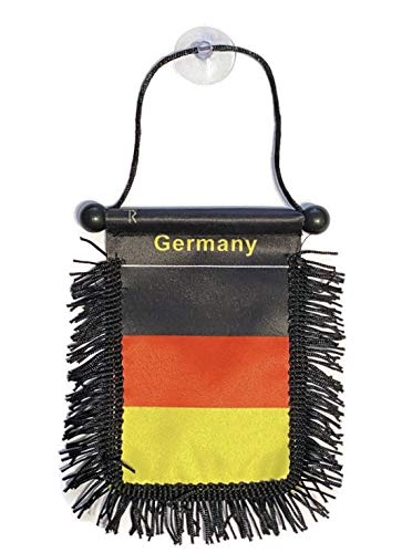 Germany Flag for Rear View Mirror - German Car Hanging Flag for Vehicles | Show Your Pride While Driving (Soccer Games, Parades, German Heritage Events)